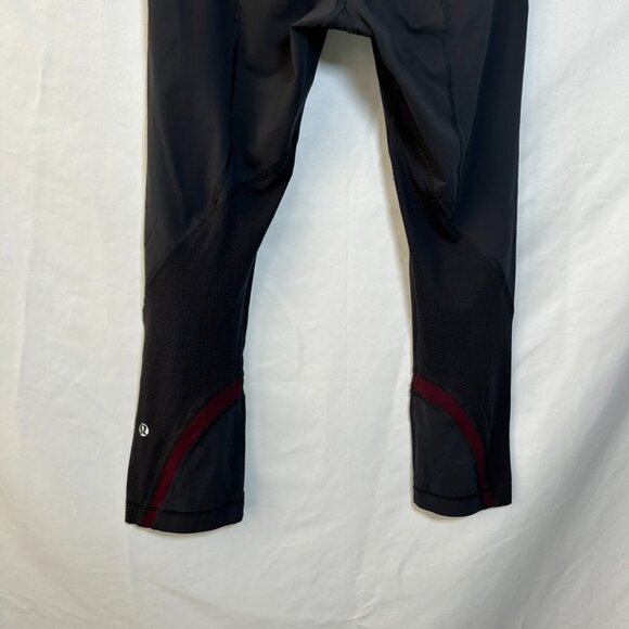 Lululemon Run: Inspire‎ Crop II Deep Coal/ Bordeaux Drama/ Pretty Pink - Picture 5 of 12